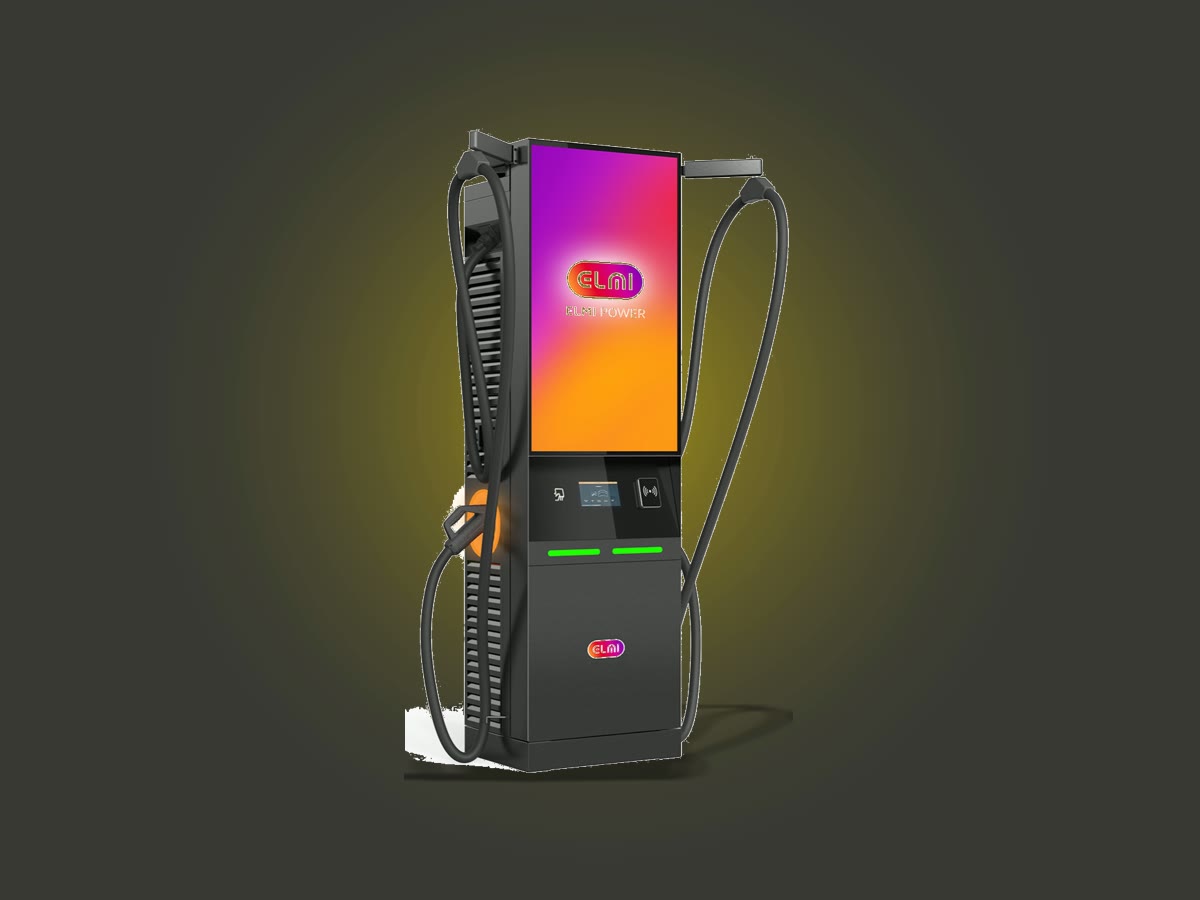 ELMI All-in-One Schnellladesäule mit zwei Ladepunkten